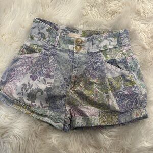 Pilcro Paisley Print Women's Cargo Shorts - Multicolor